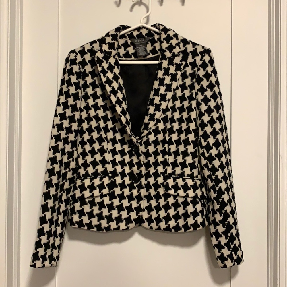 Houndstooth blazer